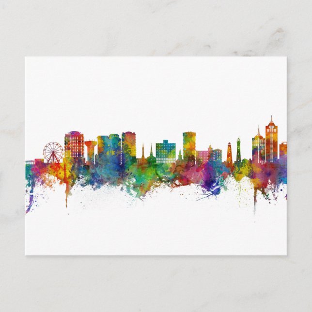Carte Postale Virginia Beach Virginia Skyline (Devant)