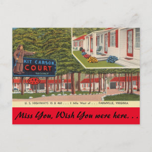 Carte Postale Virginia, Kit Carson Court, Farmville