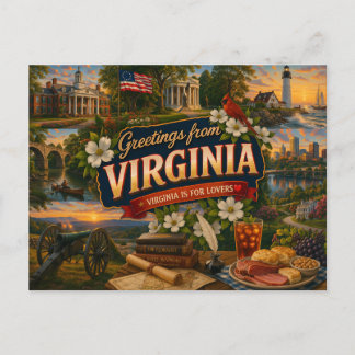 Carte Postale Virginia Postcard