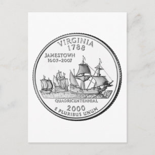 Carte Postale Virginia State Quarter