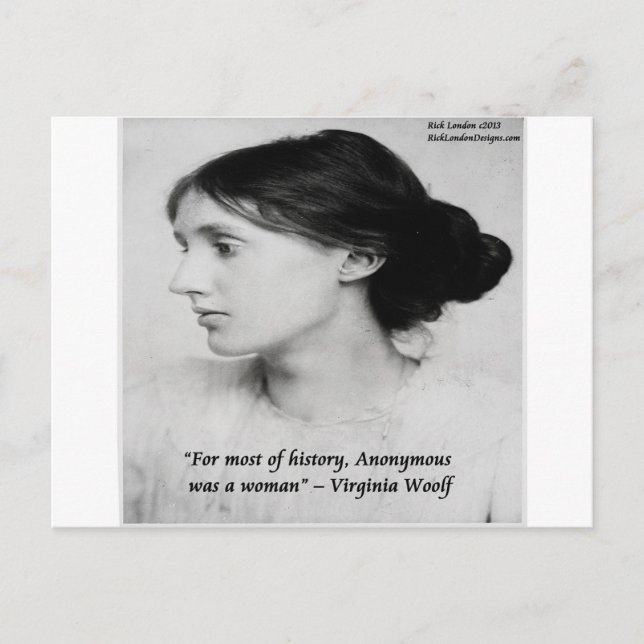 Carte Postale Virginia Woolf Anonymous Était Une Citation De Fem (Devant)