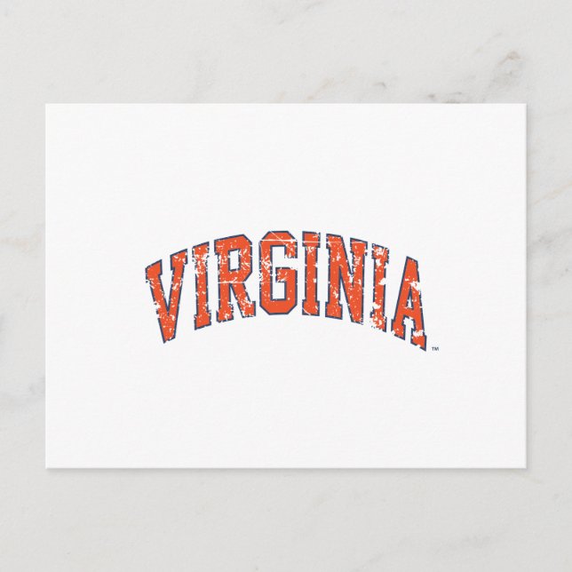 Carte Postale Virginia Wordmark en détresse (Devant)
