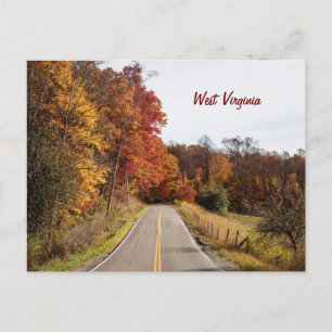 Carte Postale Virginie-Occidentale belles couleurs d'automne
