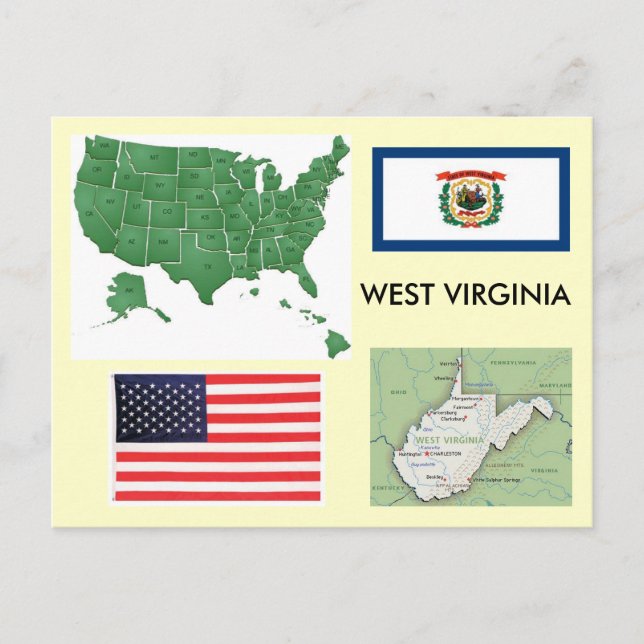 Carte Postale Virginie-Occidentale, États-Unis (Devant)