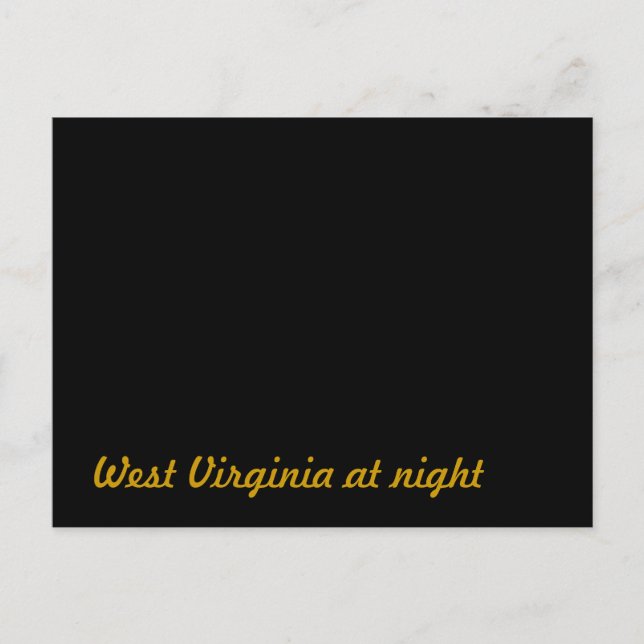 Carte Postale Virginie-Occidentale la nuit (Devant)