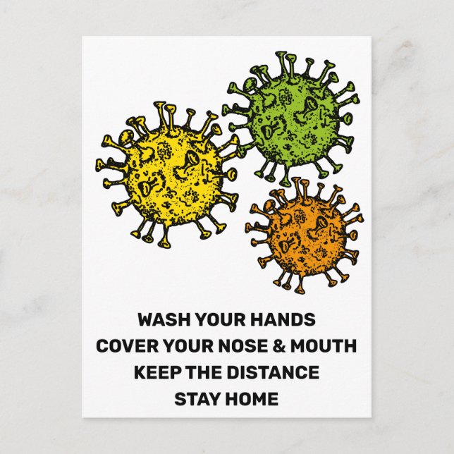 Carte Postale Virus Covid19 (Devant)