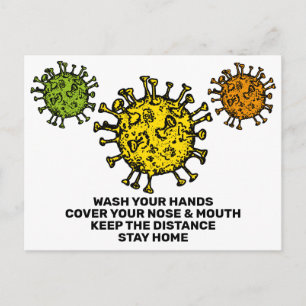 Carte Postale Virus Covid19