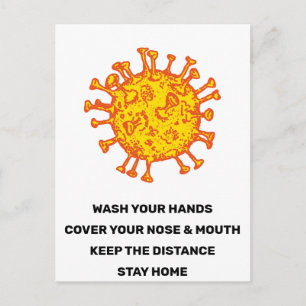 Carte Postale Virus Covid19