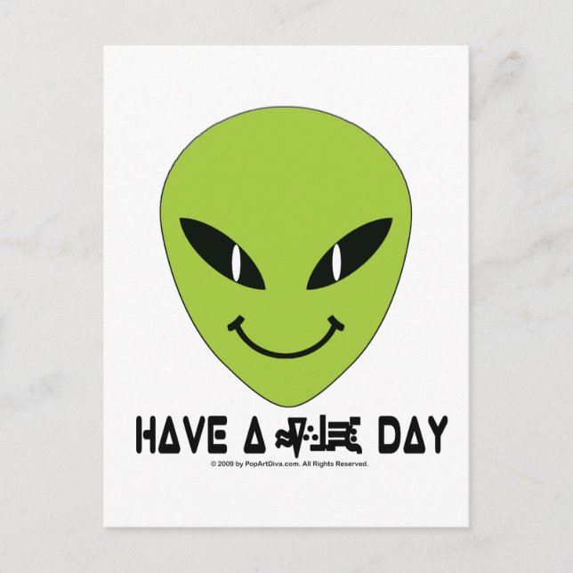 Carte Postale Visage Alien (Devant)