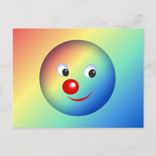 Carte Postale Visage clown (Devant)