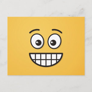 Carte Postale Visage de broyage avec yeux ouverts