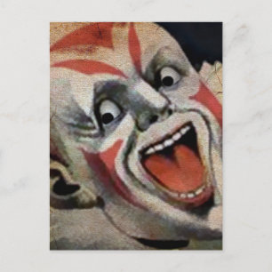 Carte Postale Visage de clown déplaisant