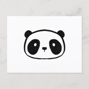 Carte Postale Visage de dessin du géant Chubby Panda