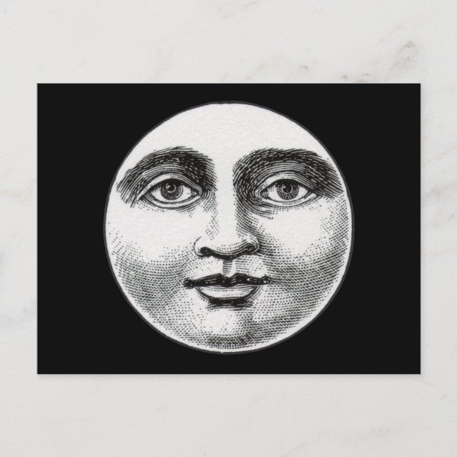 Carte Postale Visage de la lune (Devant)