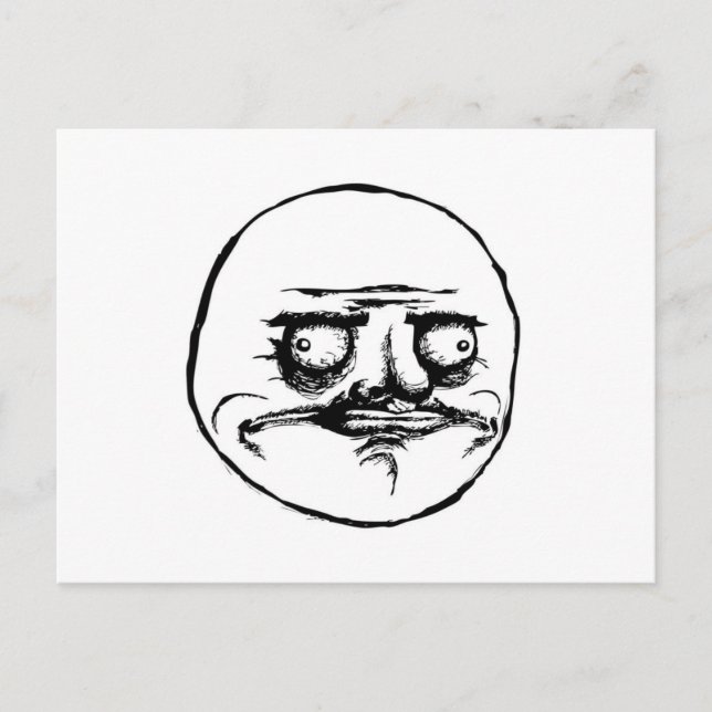 Carte Postale Visage de mème (Devant)
