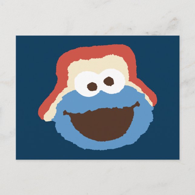Carte Postale Visage de monstre de cookie boisé (Devant)