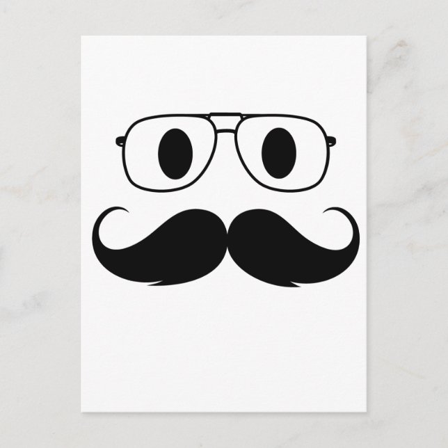 Carte Postale visage de moustache (Devant)