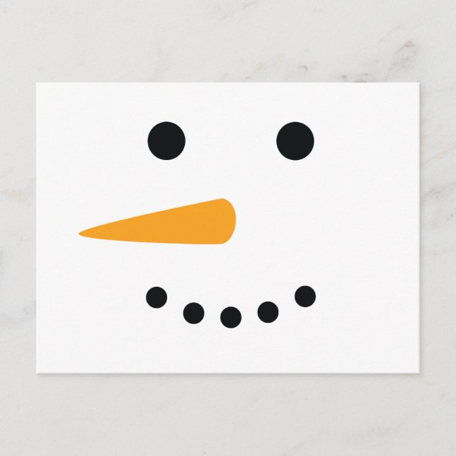 Carte Postale Visage de neige (Devant)