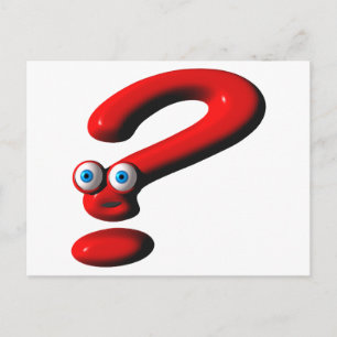 Carte Postale Visage de point d'interrogation