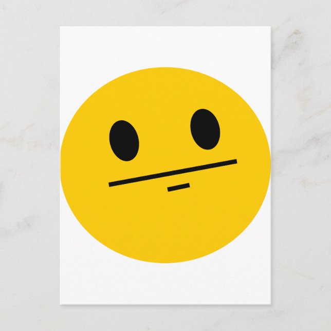 Carte Postale Visage de poker (Devant)