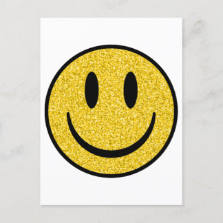 Carte Postale Visage de sourire parties scintillant