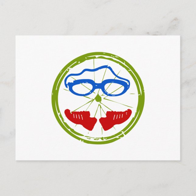 Carte Postale Visage de triathlon (Devant)