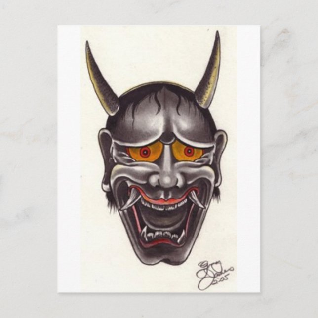 Carte Postale Visage démon (Devant)