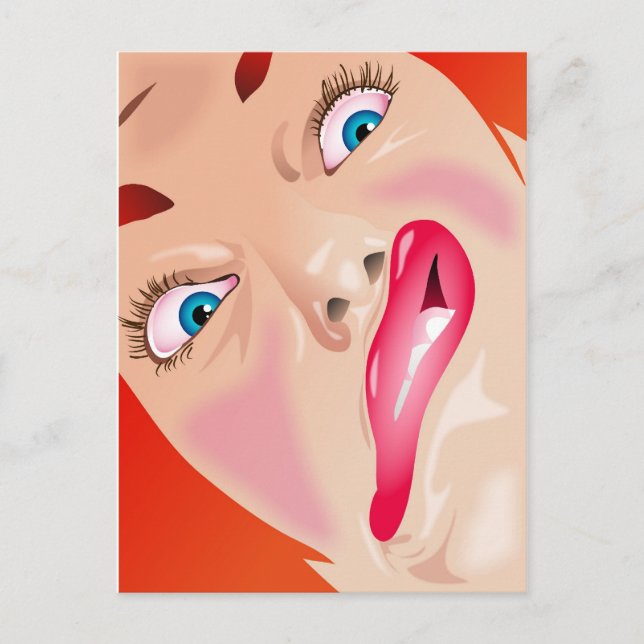 Carte Postale Visage drôle (Devant)