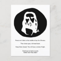 Carte postale Visage du Christ Illusion Optique