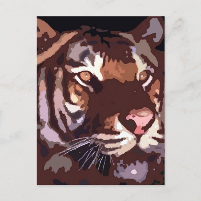 Carte Postale Visage du tigre (Devant)