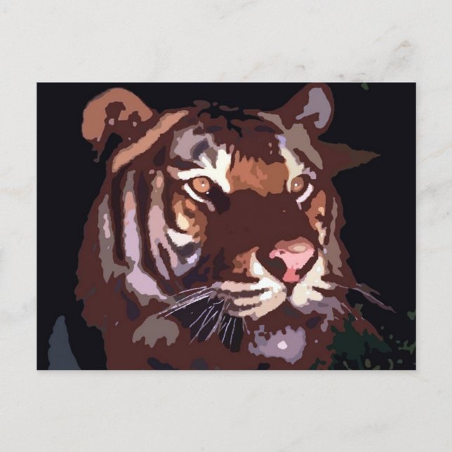 Carte Postale Visage du tigre (Devant)