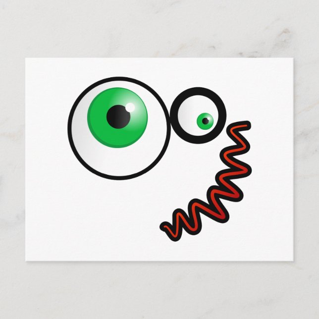 Carte Postale Visage Fou (Devant)