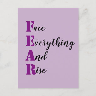 Carte Postale Visage inspirant Tout et augmenter la peur