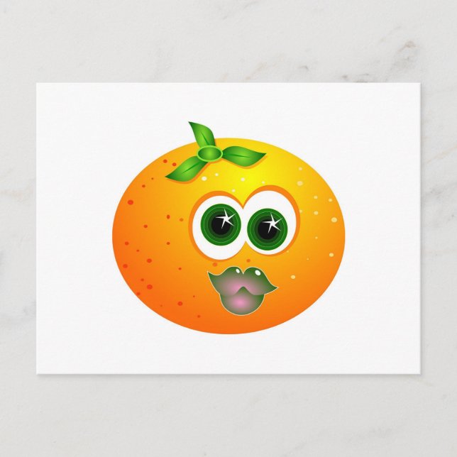 Carte Postale Visage orange (Devant)