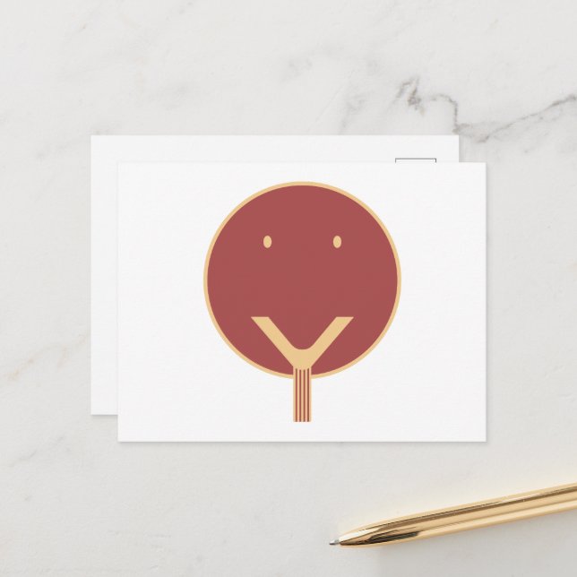 Carte Postale Visage oui - C/R. (Devant/Arrière en situation)