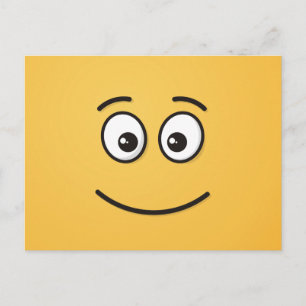 Carte Postale Visage souriant avec yeux ouverts