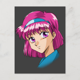 Carte Postale Visages de l'Anime et de la Manga