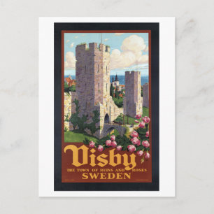 Carte Postale Visby Suède - Vintage voyage