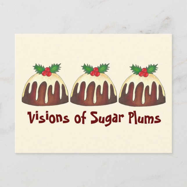 Carte Postale Visions des prunes de sucre Pudding à la prune de  (Devant)