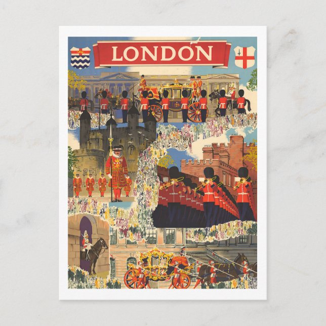 Carte Postale Visite de Londres - Royaume-Uni (Devant)