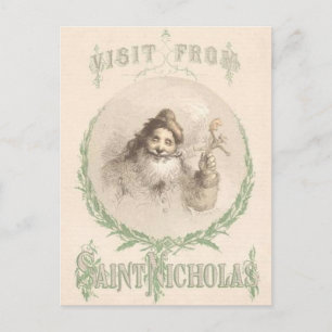 Carte Postale Visite de Saint Nicolas