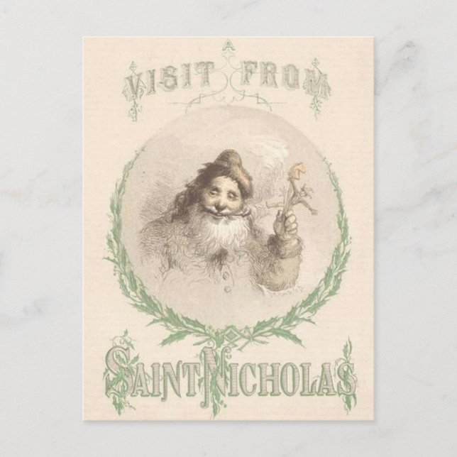 Carte Postale Visite de Saint Nicolas (Devant)