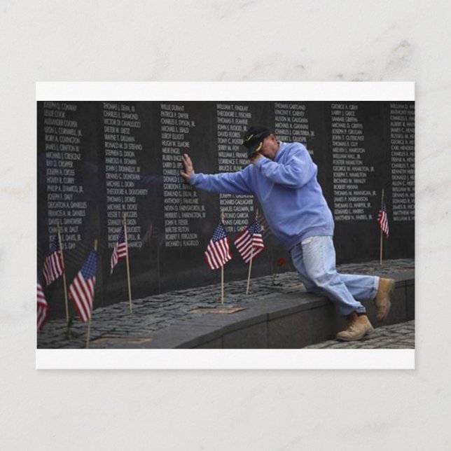 Carte Postale Visite du mur commémoratif du Vietnam, Washington  (Devant)