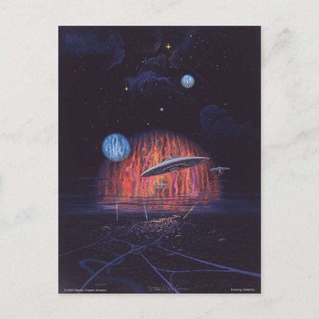 Carte Postale Visite du soir (Devant)
