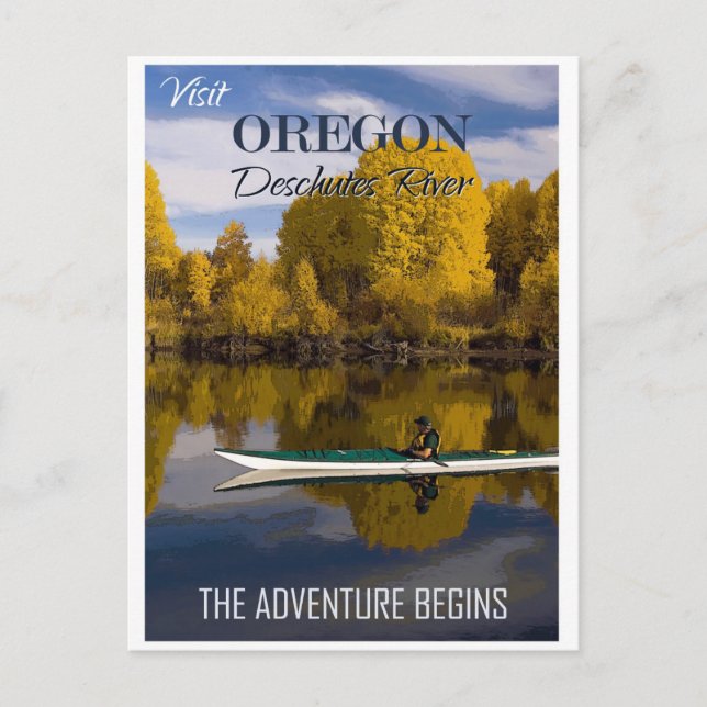 Carte Postale Visite Oregon Deschutes River Travel (Devant)