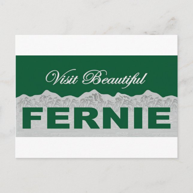 Carte Postale Visiter la belle Fernie (Devant)