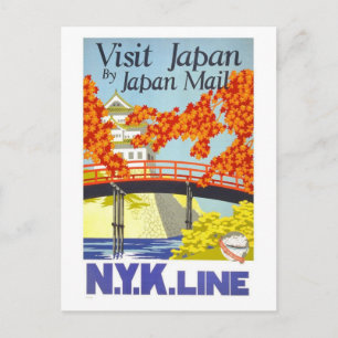 Carte Postale Visiter l'art Vintage voyage japonais
