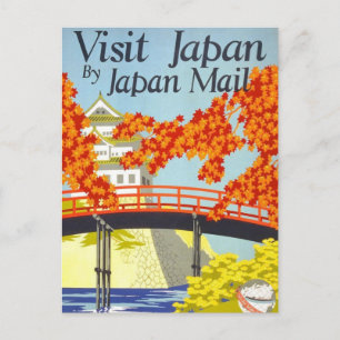 Carte Postale Visiter l'art Vintage voyage japonais