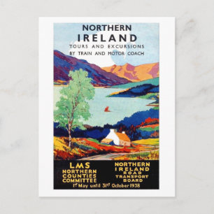 Carte Postale visites de paysages d'Irlande du Nord, voyage vint
