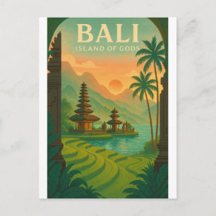 Carte Postale Visitez Bali, Indonésie – Voyagez sur l'île 2026